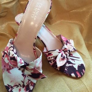 Franco Sarto Pink Floral Sandals